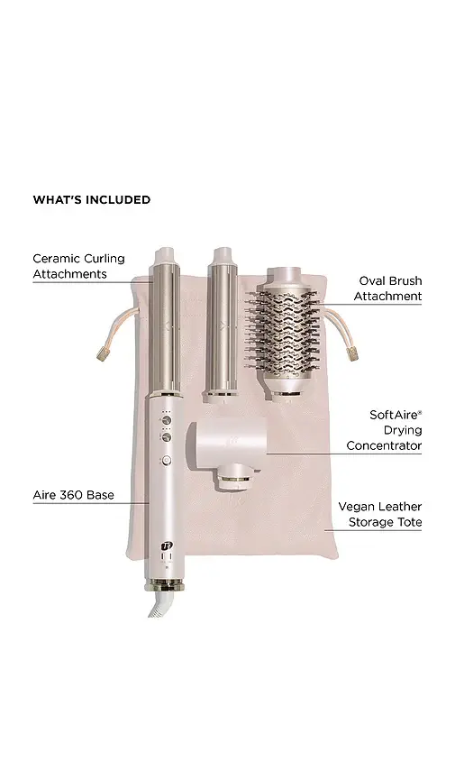 T3 Aire 360 Air Styler Blowout Kit With Dual Voltage And Ceramic Curling Attachments | Thumbnail 2 T3 Aire 360 Air Styler Blowout Kit With Dual Voltage And Ceramic Curling Attachments | Thumbnail 2