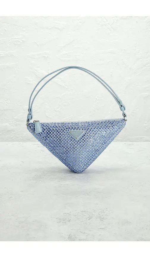 Prada Satin Crystal Triangle Pouch | Thumbnail 2 Prada Satin Crystal Triangle Pouch | Thumbnail 2
