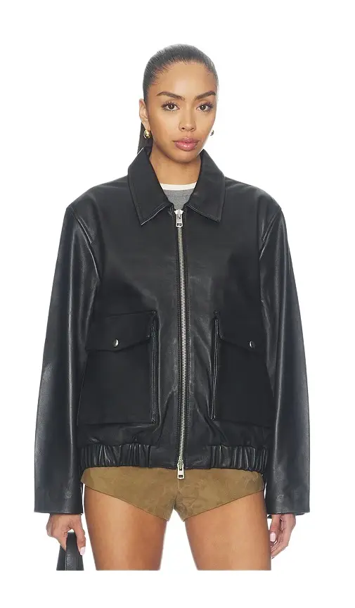 Zip Front Bomber Jacket