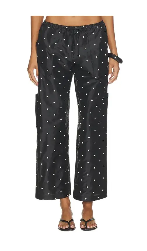 DONNI. The Taffeta Drawstring Cargo Pant