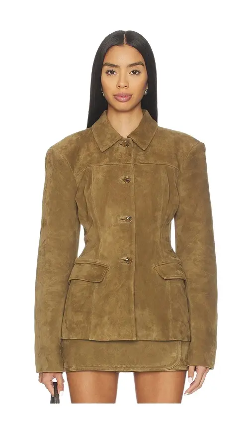 EAVES Aina Suede Cinched Jacket