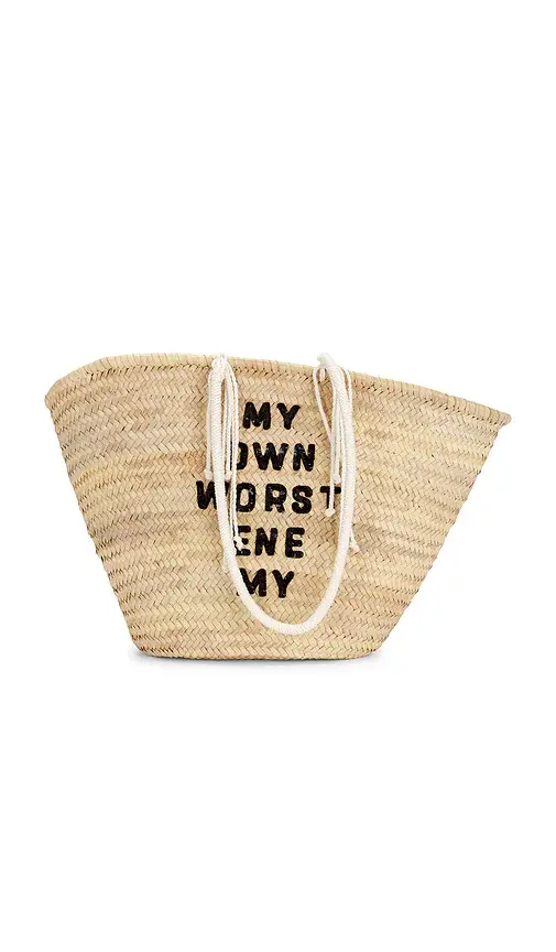 Celine X David Kramer Raffia Panier Tote Bag