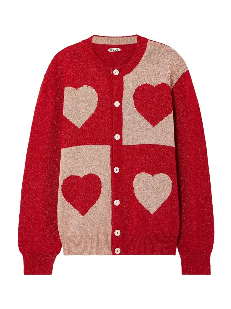 Two-tone lamé cardigan Two-tone lamé cardigan