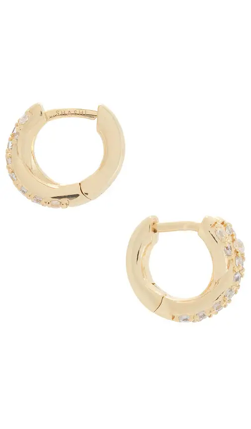 Shashi Staci Pave Huggies Earrings | Thumbnail 2 Shashi Staci Pave Huggies Earrings | Thumbnail 2