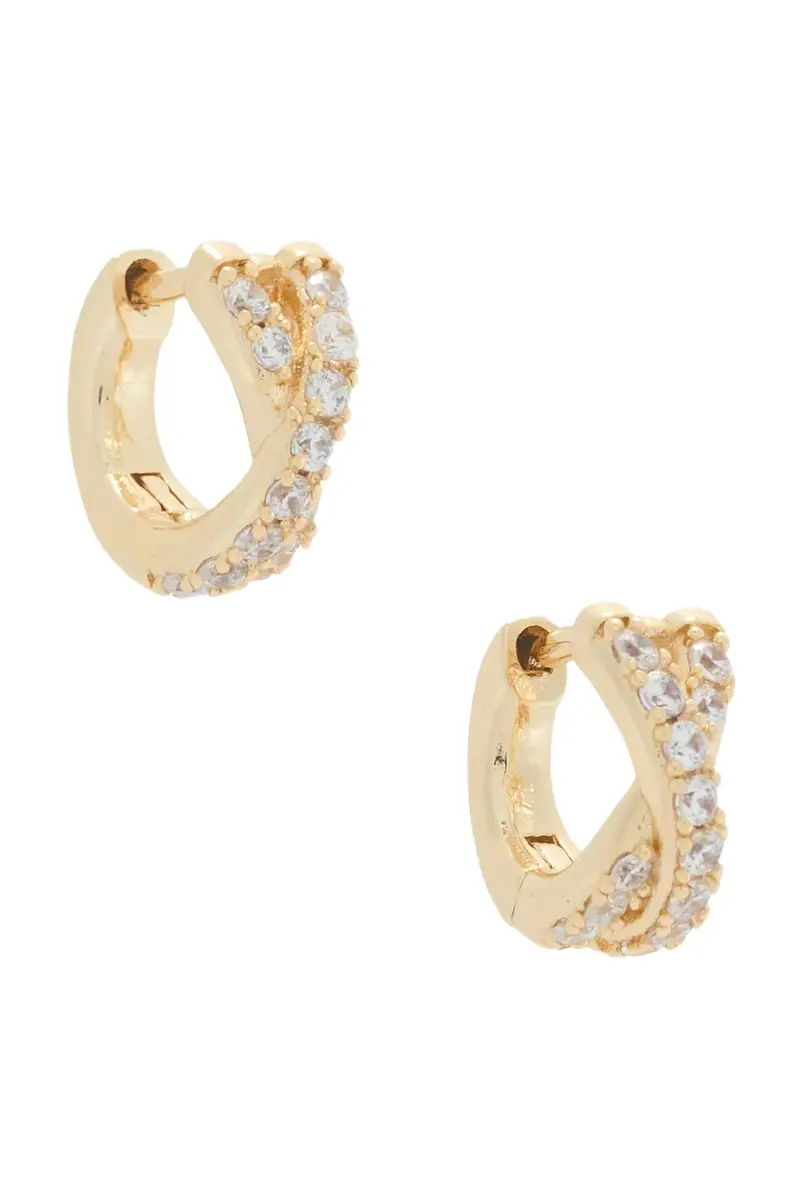 Staci Pave Huggies Earrings Staci Pave Huggies Earrings