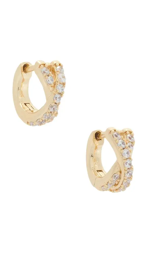 Staci Pave Huggies Earrings Staci Pave Huggies Earrings