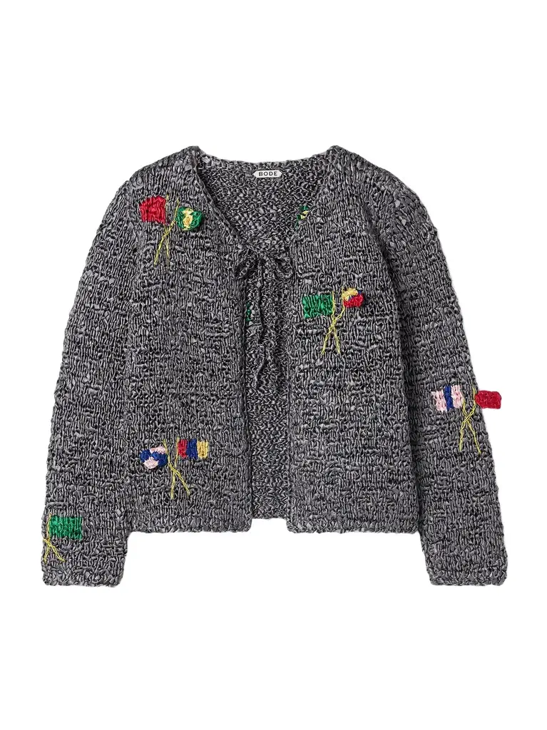 Promenade crocheted satin cardigan Promenade crocheted satin cardigan