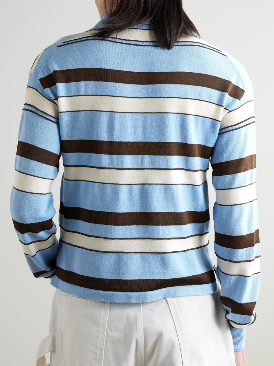 JW Anderson Striped Knit Polo Shirt | Thumbnail 3 JW Anderson Striped Knit Polo Shirt | Thumbnail 3