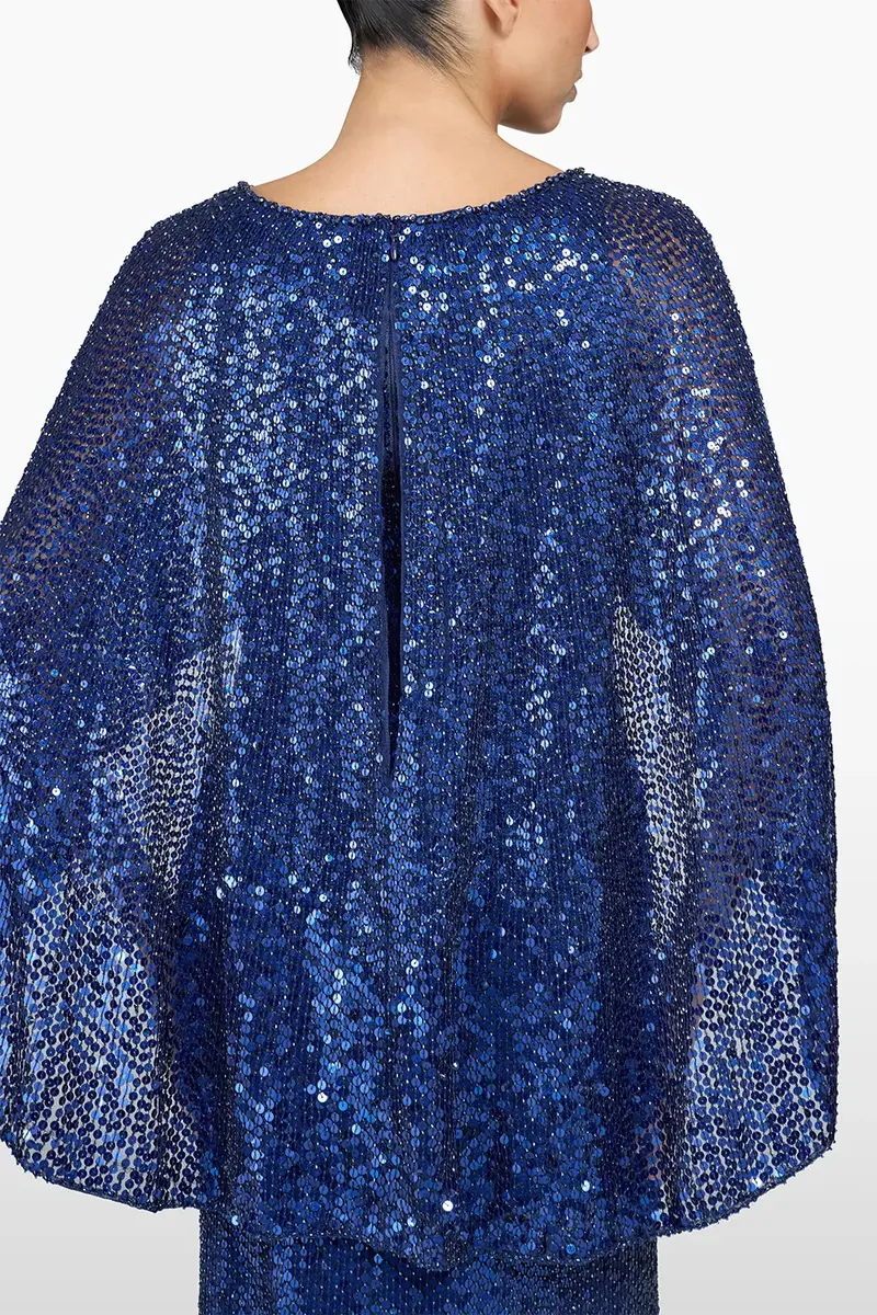 Jenny Packham Elvira Sequin Cape Gown | Thumbnail 4 Jenny Packham Elvira Sequin Cape Gown | Thumbnail 4