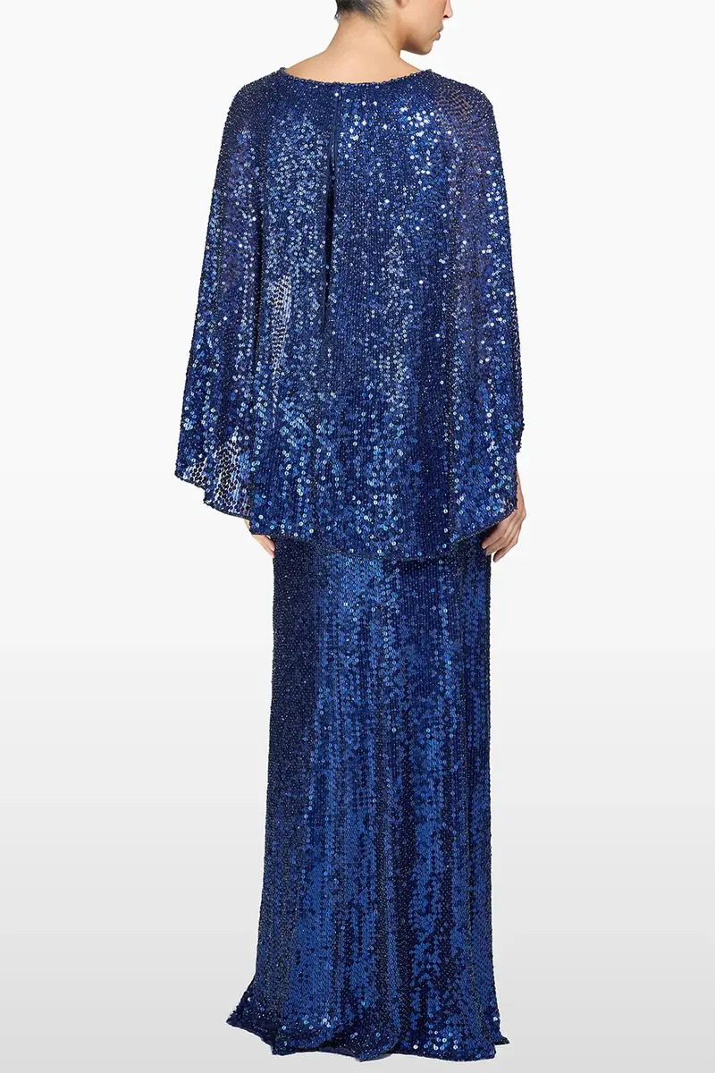 Jenny Packham Elvira Sequin Cape Gown | Thumbnail 5 Jenny Packham Elvira Sequin Cape Gown | Thumbnail 5