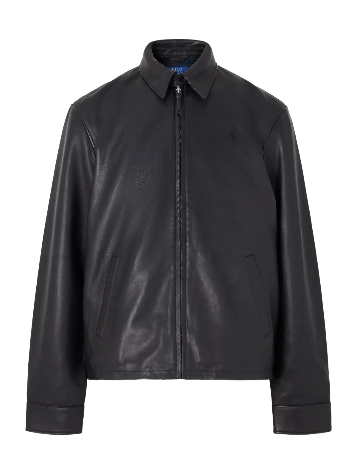 Polo Ralph Lauren Maxwell Logo-Embroidered Leather Jacket