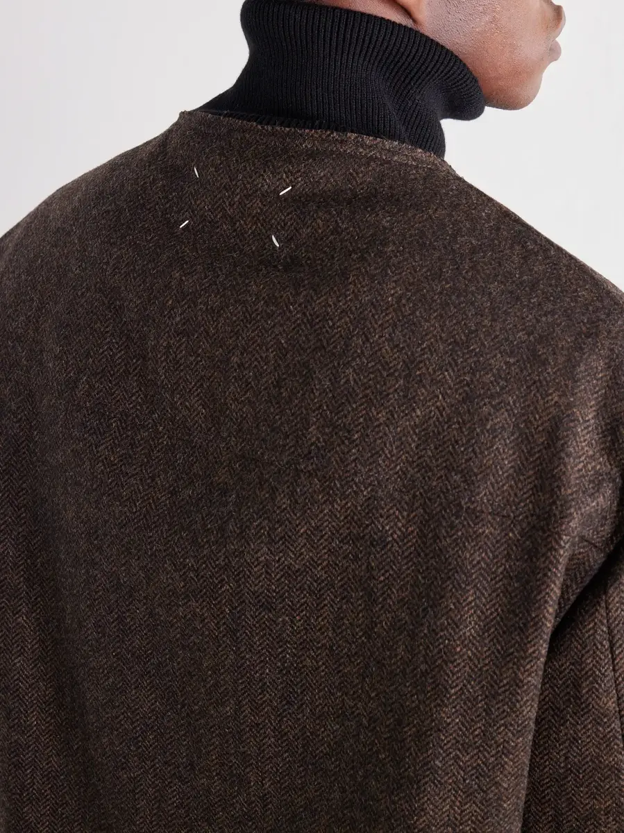 Maison Margiela Wool Herringbone Bomber Jacket | Thumbnail 6 Maison Margiela Wool Herringbone Bomber Jacket | Thumbnail 6