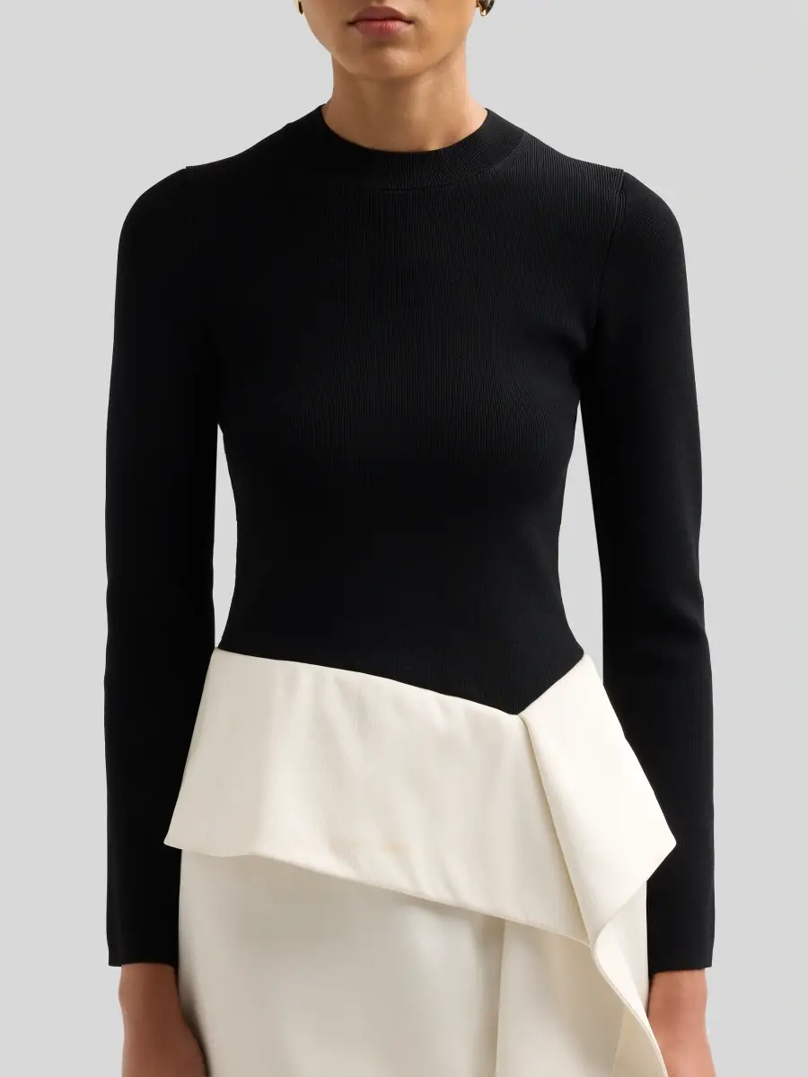 Simkhai Women's Noel Colorblocked Long-Sleeve Mini Dress | Thumbnail 5