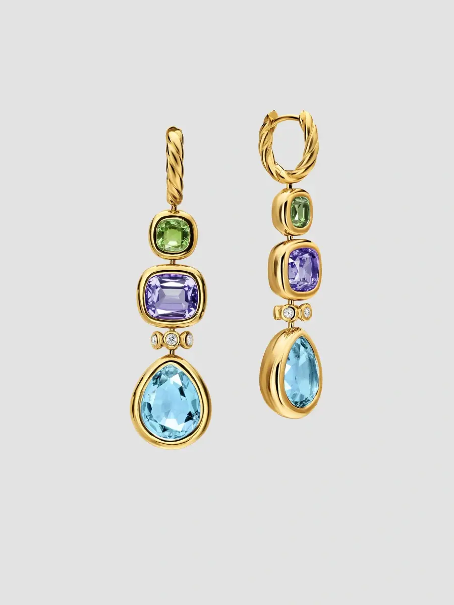 David Yurman Women's DY Mercer Statement Stone Drop Earrings in 18K Yellow Gold | Thumbnail 3 David Yurman Women's DY Mercer Statement Stone Drop Earrings in 18K Yellow Gold | Thumbnail 3