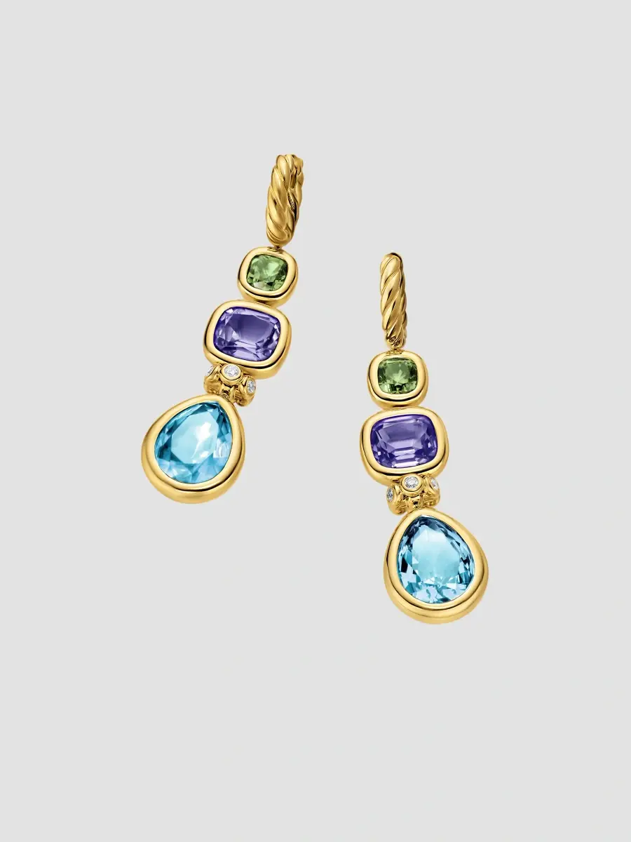 David Yurman Women's DY Mercer Statement Stone Drop Earrings in 18K Yellow Gold | Thumbnail 5 David Yurman Women's DY Mercer Statement Stone Drop Earrings in 18K Yellow Gold | Thumbnail 5