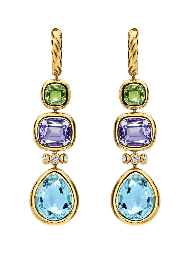 David Yurman Women's DY Mercer Statement Stone Drop Earrings in 18K Yellow Gold