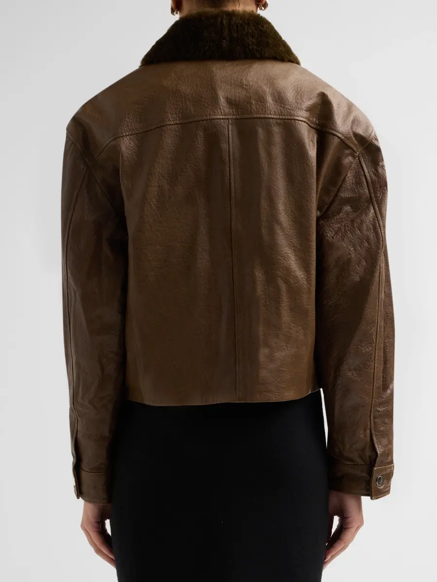 Simkhai Women's Mel Leather Jacket | Thumbnail 3 Simkhai Women's Mel Leather Jacket | Thumbnail 3