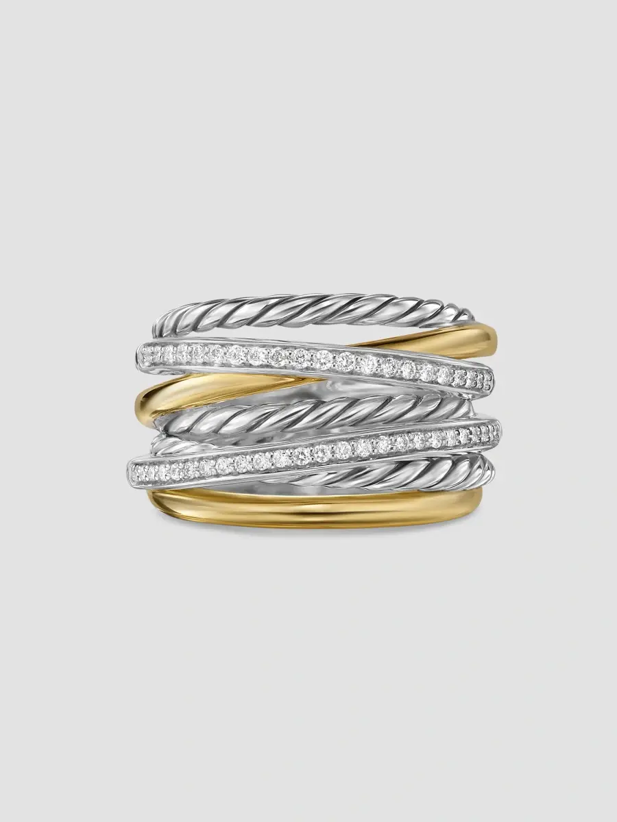 David Yurman Women's Crossover Seven Row Ring in Sterling Silver - Diamond | Thumbnail 3 David Yurman Women's Crossover Seven Row Ring in Sterling Silver - Diamond | Thumbnail 3
