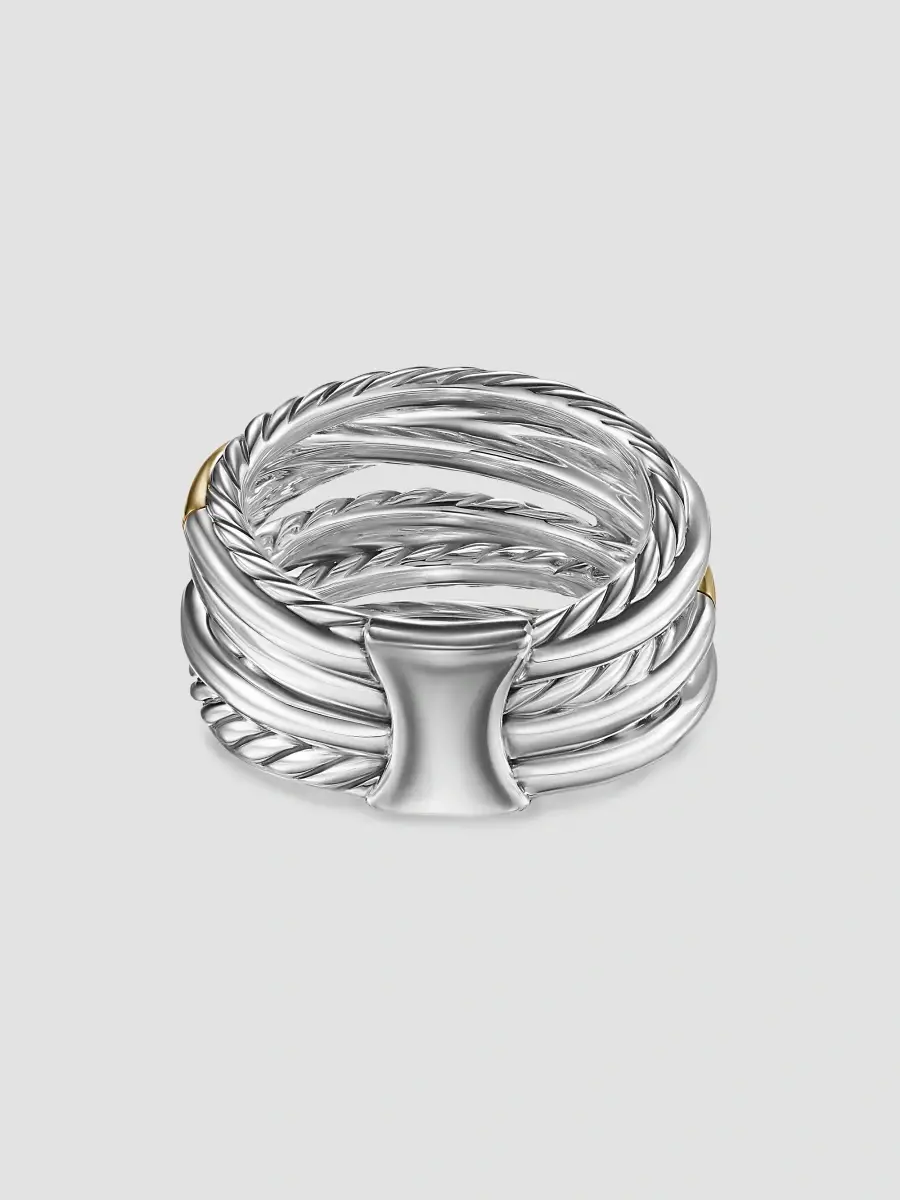 David Yurman Women's Crossover Seven Row Ring in Sterling Silver - Diamond | Thumbnail 5 David Yurman Women's Crossover Seven Row Ring in Sterling Silver - Diamond | Thumbnail 5