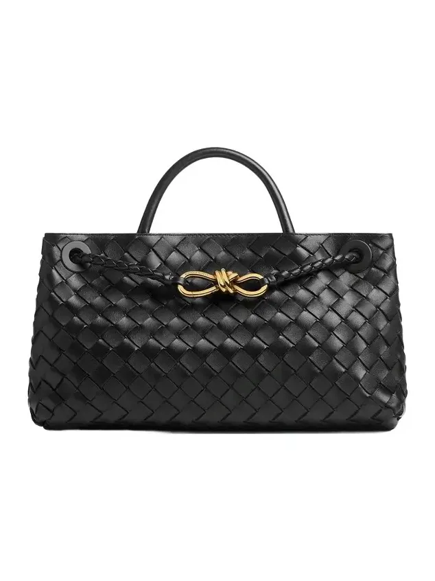 Women's Small East-West Andiamo Intrecciato Leather Top-Handle Bag Women's Small East-West Andiamo Intrecciato Leather Top-Handle Bag