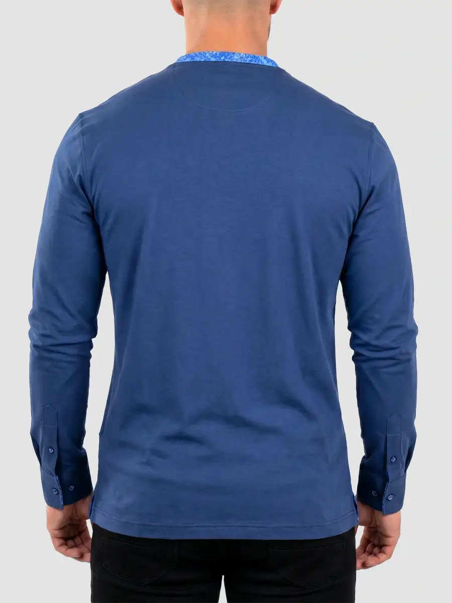 Maceoo Men's Edison V-Neck Long Sleeve T-Shirt | Thumbnail 4 Maceoo Men's Edison V-Neck Long Sleeve T-Shirt | Thumbnail 4