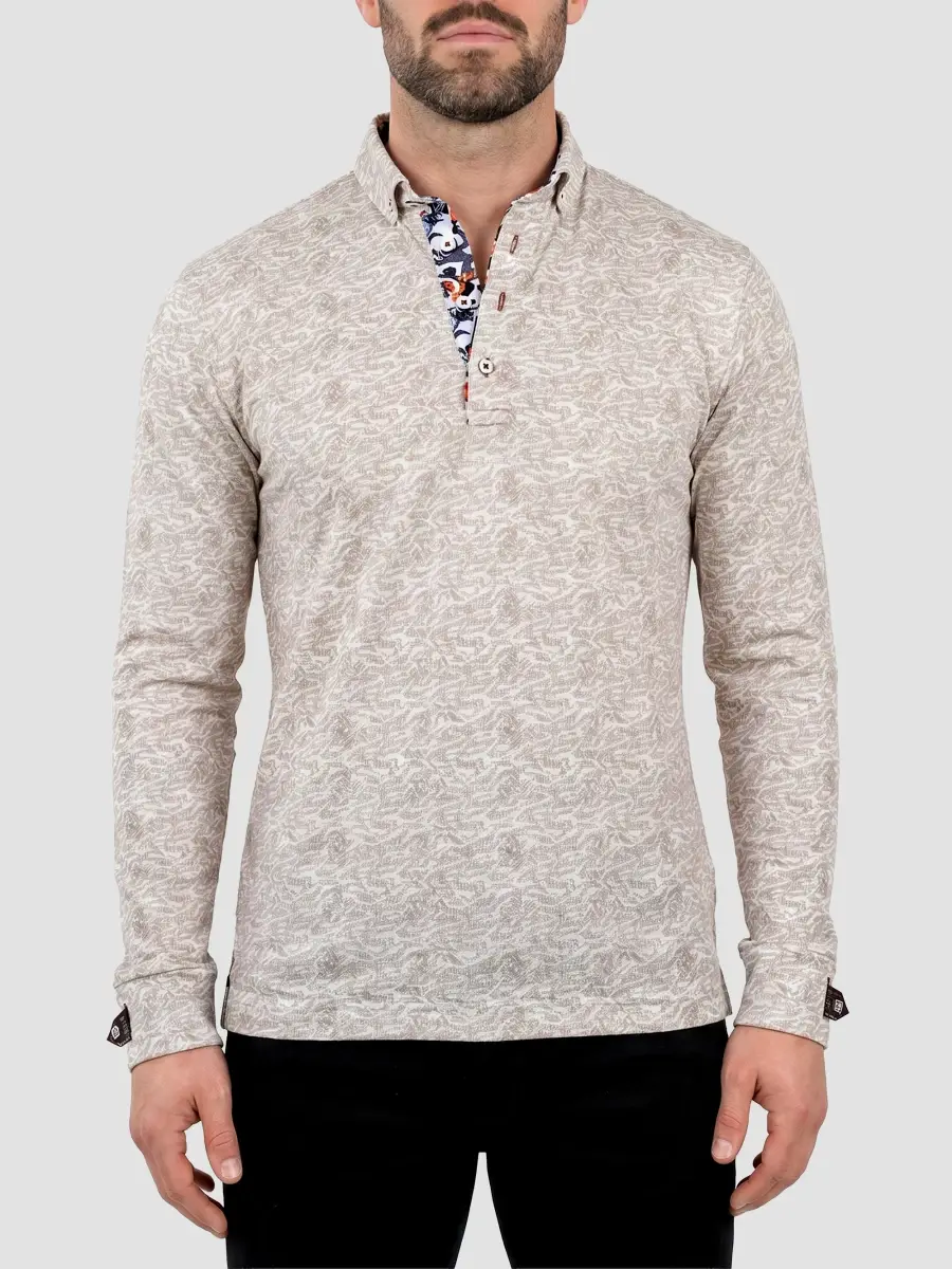 Maceoo Men's Knit Anima Polo Shirt | Thumbnail 2 Maceoo Men's Knit Anima Polo Shirt | Thumbnail 2
