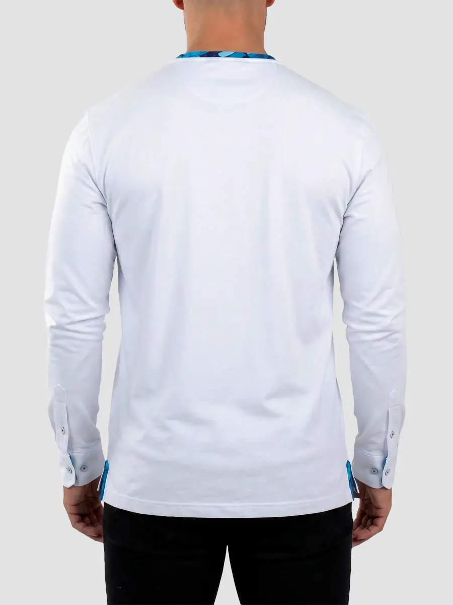 Maceoo Men's Edison V-Neck Long Sleeve T-Shirt | Thumbnail 4 Maceoo Men's Edison V-Neck Long Sleeve T-Shirt | Thumbnail 4