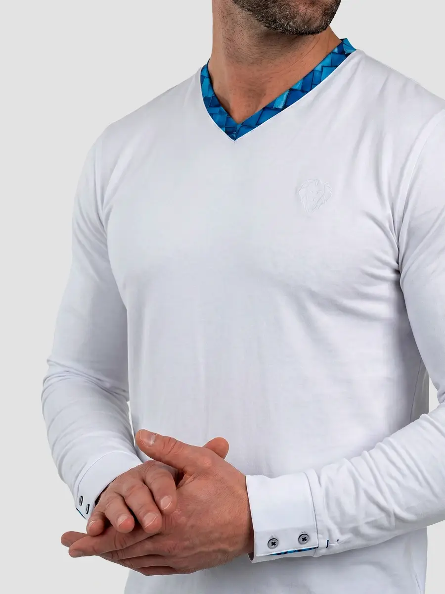 Maceoo Men's Edison V-Neck Long Sleeve T-Shirt | Thumbnail 5 Maceoo Men's Edison V-Neck Long Sleeve T-Shirt | Thumbnail 5