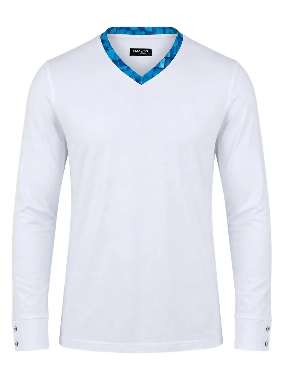 Maceoo Men's Edison V-Neck Long Sleeve T-Shirt