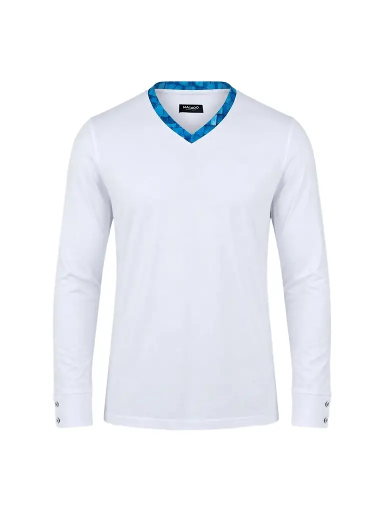 Maceoo Men's Edison V-Neck Long Sleeve T-Shirt