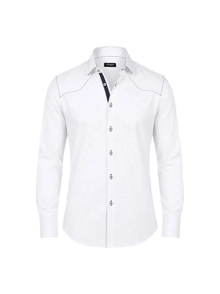 Maceoo Men's Punto Woven Long-Sleeve Shirt