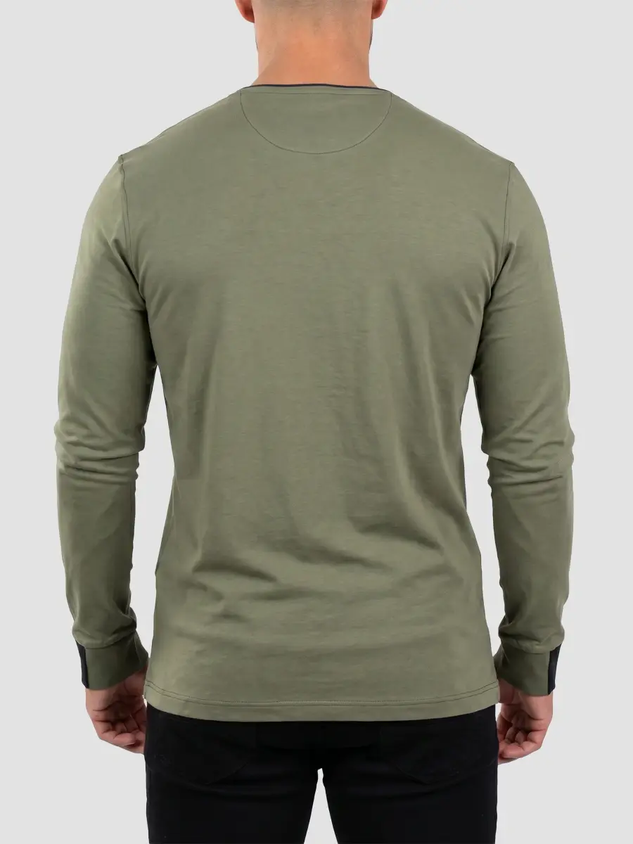 Maceoo Men's Edison V-Neck Long Sleeve T-Shirt | Thumbnail 4 Maceoo Men's Edison V-Neck Long Sleeve T-Shirt | Thumbnail 4
