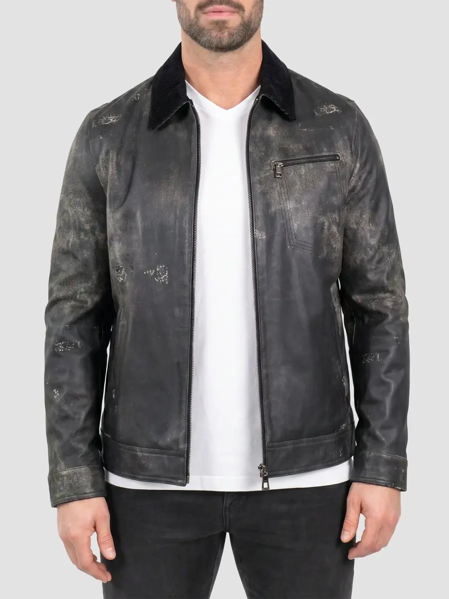 Maceoo Men's Captain Leather Jacket | Thumbnail 2 Maceoo Men's Captain Leather Jacket | Thumbnail 2