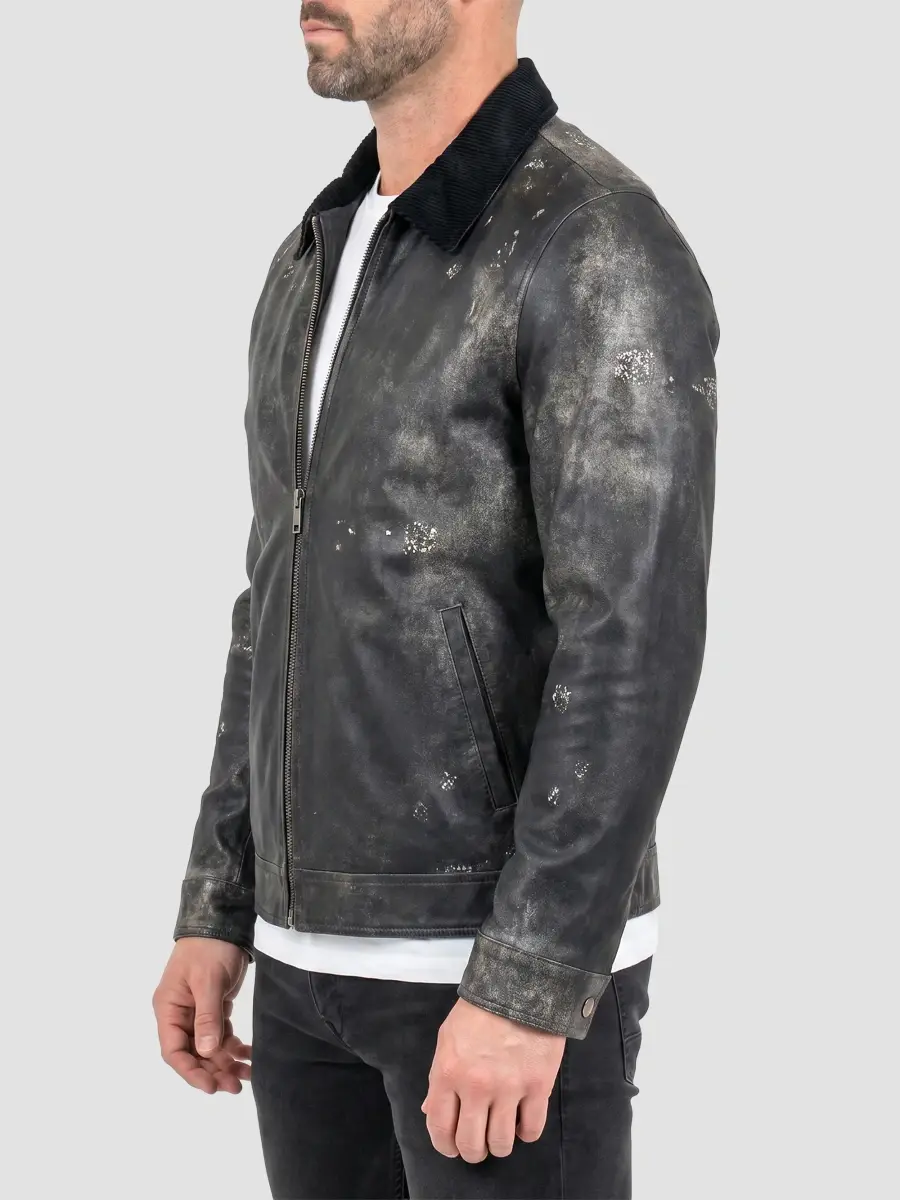 Maceoo Men's Captain Leather Jacket | Thumbnail 3 Maceoo Men's Captain Leather Jacket | Thumbnail 3