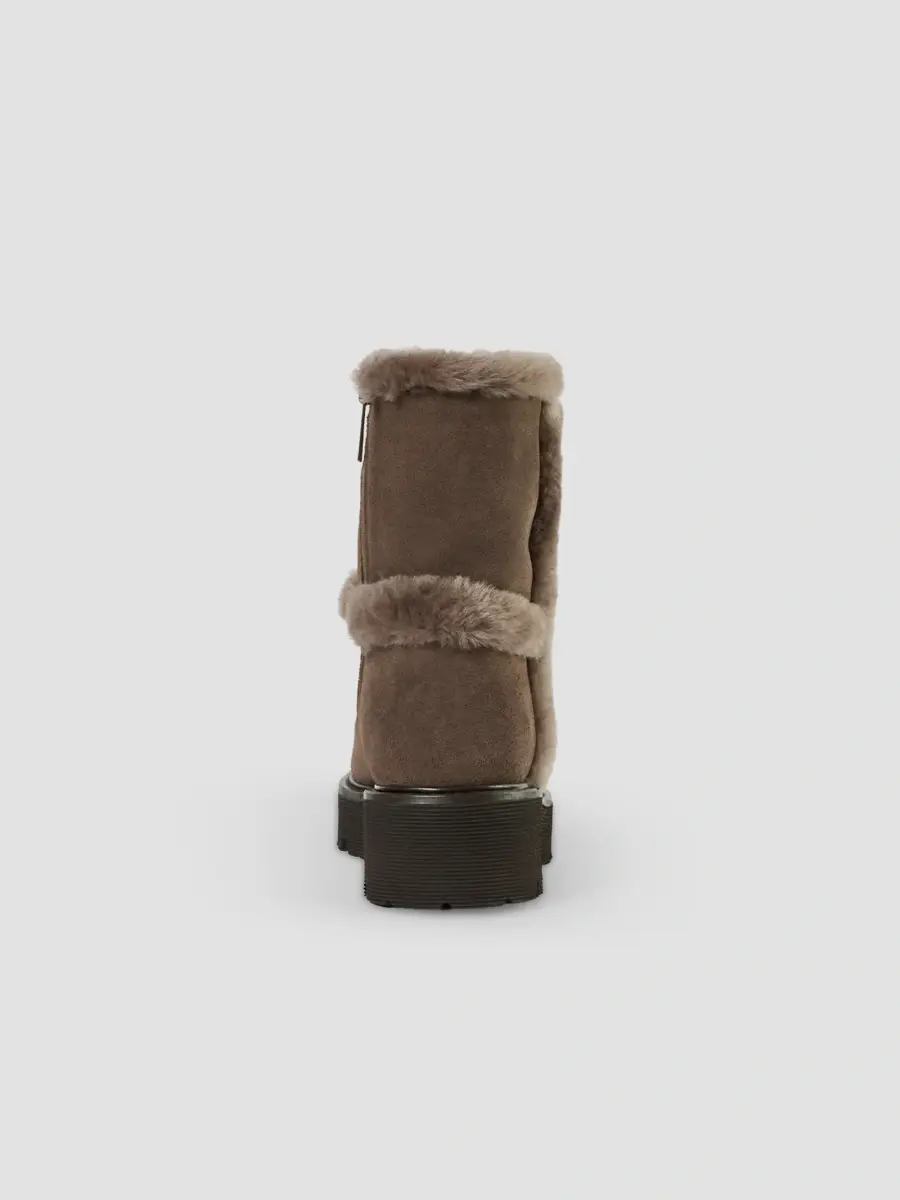 Aquatalia Women's Ella 50MM Shearling-Trimmed Suede Ankle Boots | Thumbnail 3 Aquatalia Women's Ella 50MM Shearling-Trimmed Suede Ankle Boots | Thumbnail 3