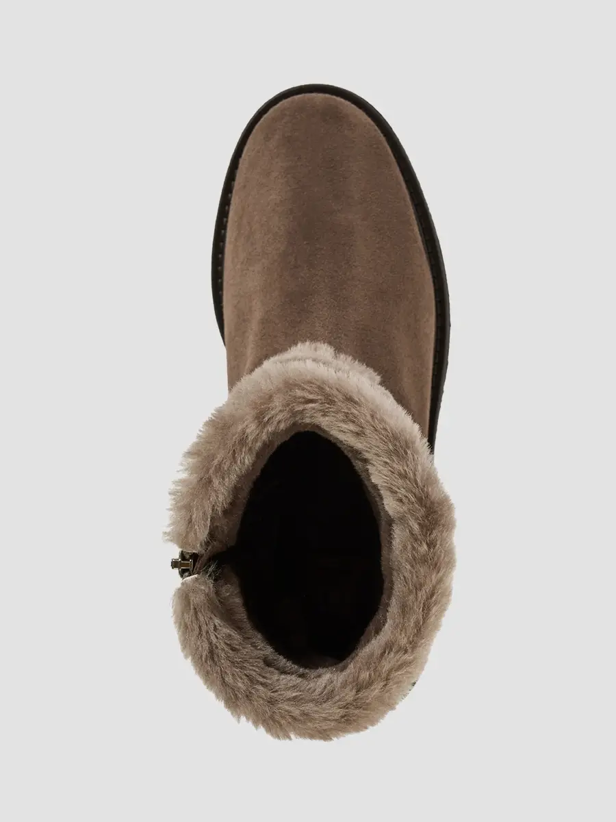 Aquatalia Women's Ella 50MM Shearling-Trimmed Suede Ankle Boots | Thumbnail 4 Aquatalia Women's Ella 50MM Shearling-Trimmed Suede Ankle Boots | Thumbnail 4