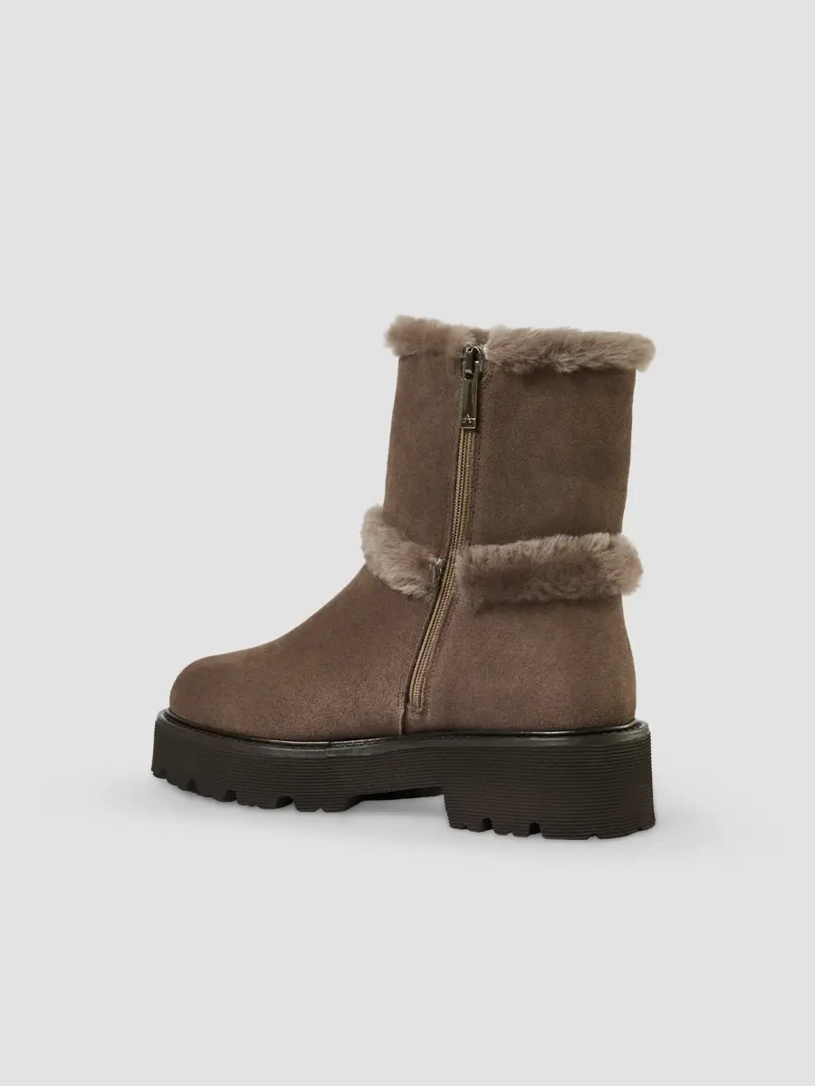 Aquatalia Women's Ella 50MM Shearling-Trimmed Suede Ankle Boots | Thumbnail 5 Aquatalia Women's Ella 50MM Shearling-Trimmed Suede Ankle Boots | Thumbnail 5
