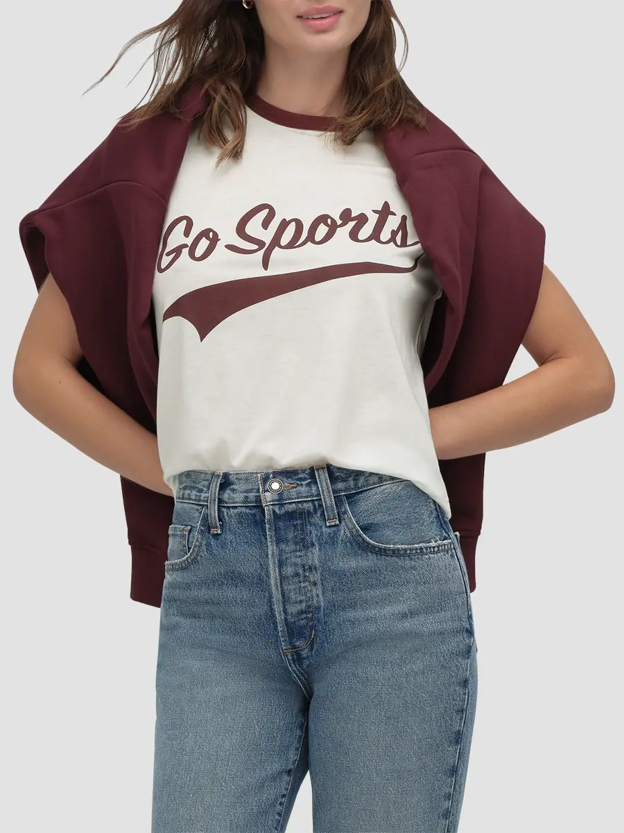 Favorite Daughter Women's The Go Sports Ringer T-Shirt | Thumbnail 4
