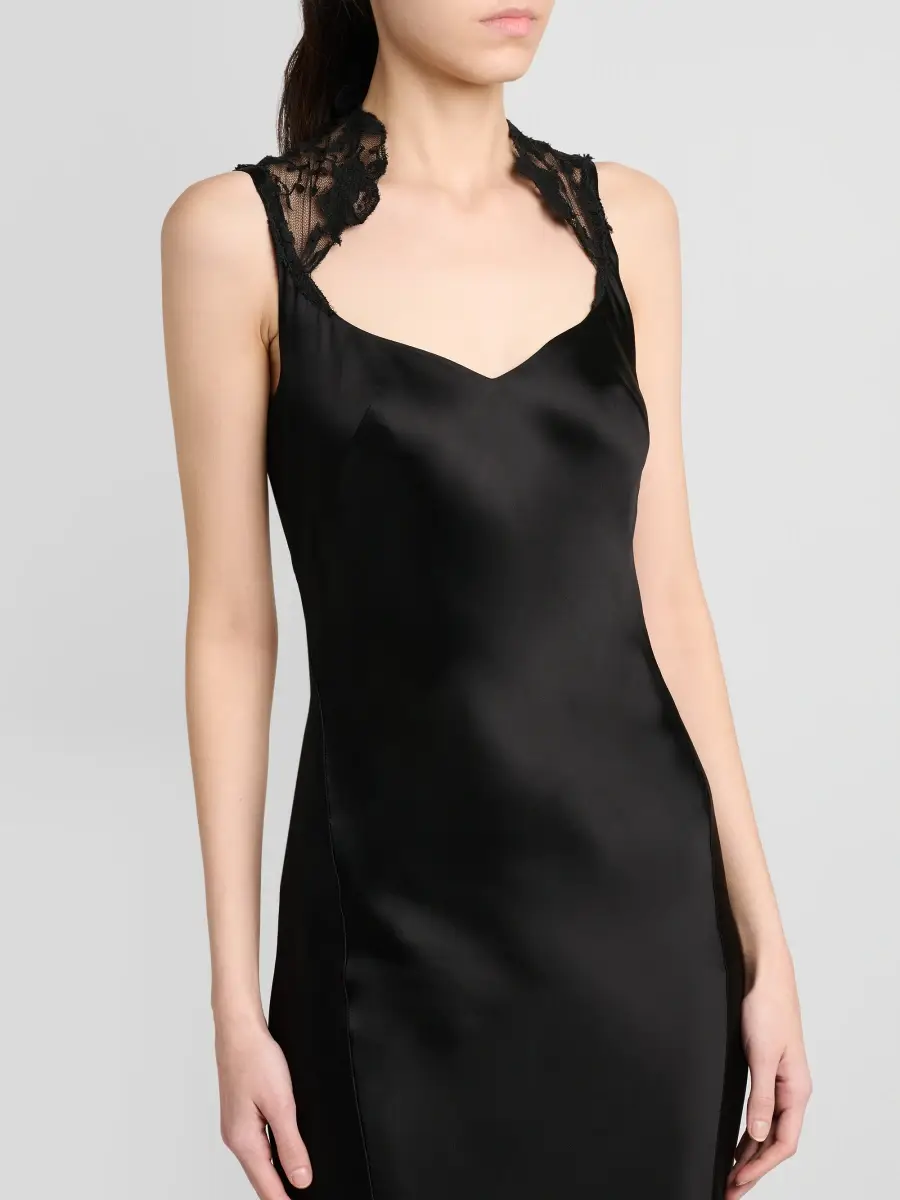 Alexander McQueen Women's Lace-Back Satin Evening Gown | Thumbnail 5 Alexander McQueen Women's Lace-Back Satin Evening Gown | Thumbnail 5