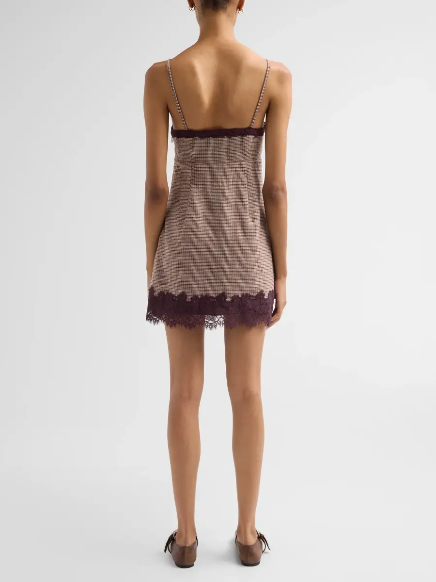 LoveShackFancy Women's Iliona Lace-Trimmed Mini Dress | Thumbnail 3 LoveShackFancy Women's Iliona Lace-Trimmed Mini Dress | Thumbnail 3