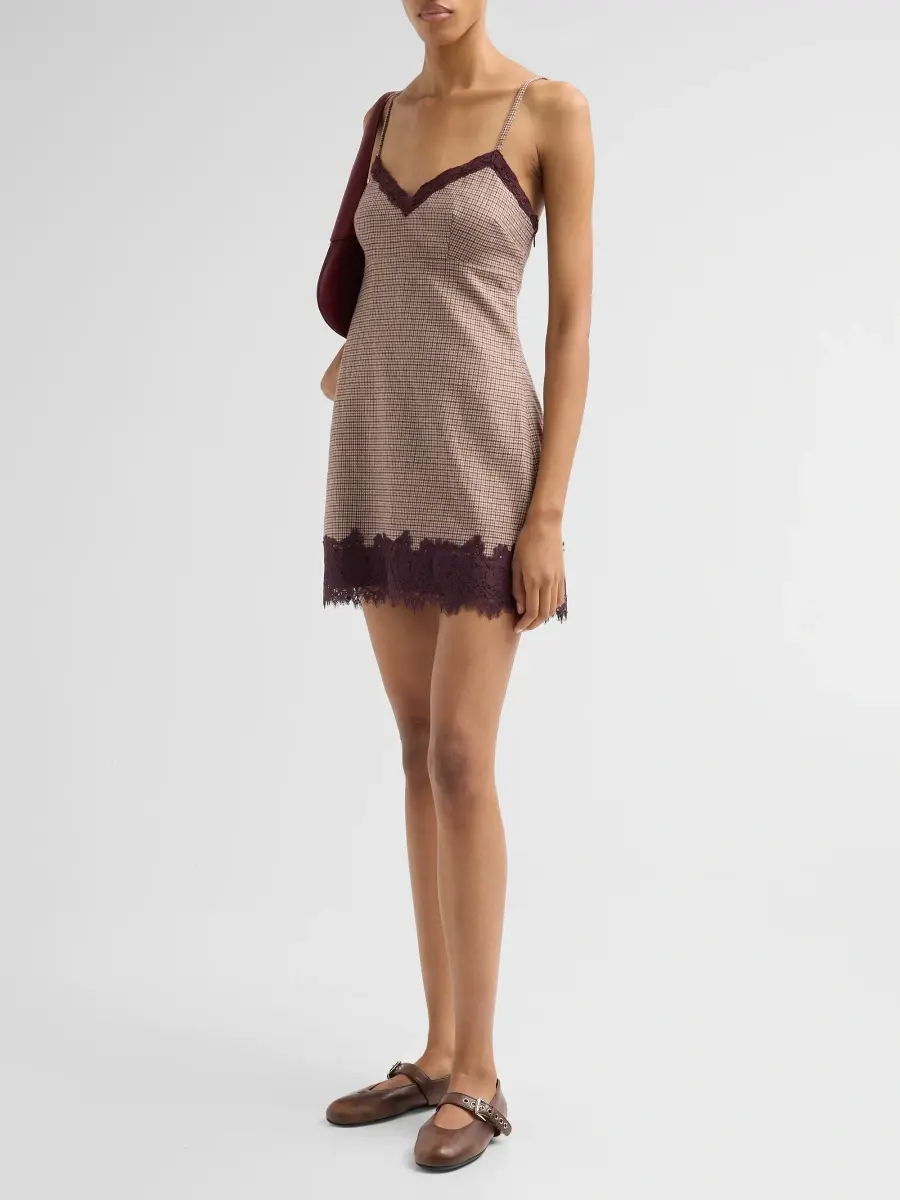 LoveShackFancy Women's Iliona Lace-Trimmed Mini Dress | Thumbnail 4 LoveShackFancy Women's Iliona Lace-Trimmed Mini Dress | Thumbnail 4