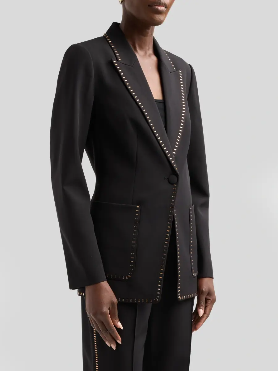 Elie Tahari Women's Margaret Embellished-Trim Blazer | Thumbnail 4