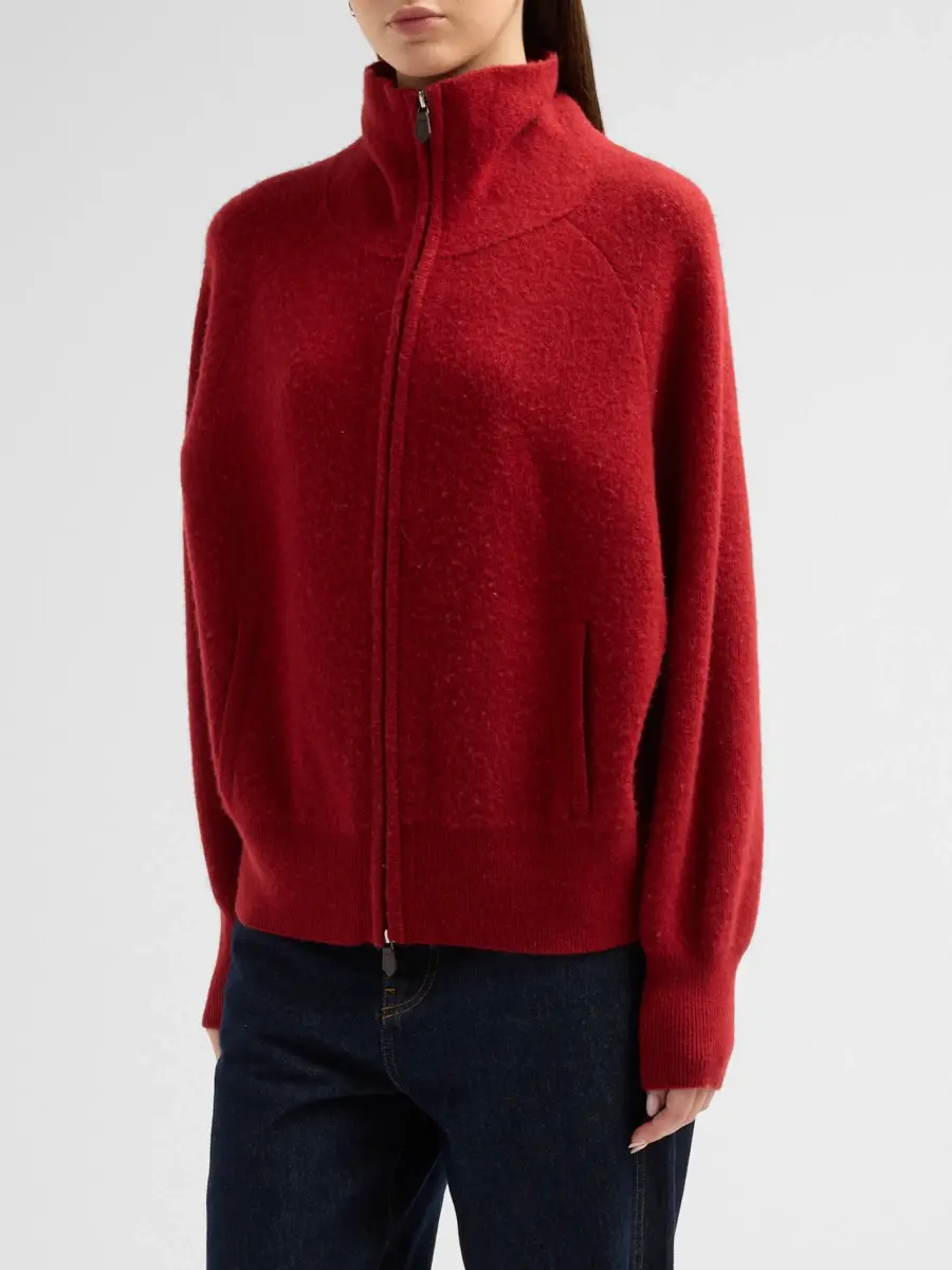 Guest In Residence Women's Felted Wool-Cashmere Zip-Front Jacket | Thumbnail 4 Guest In Residence Women's Felted Wool-Cashmere Zip-Front Jacket | Thumbnail 4
