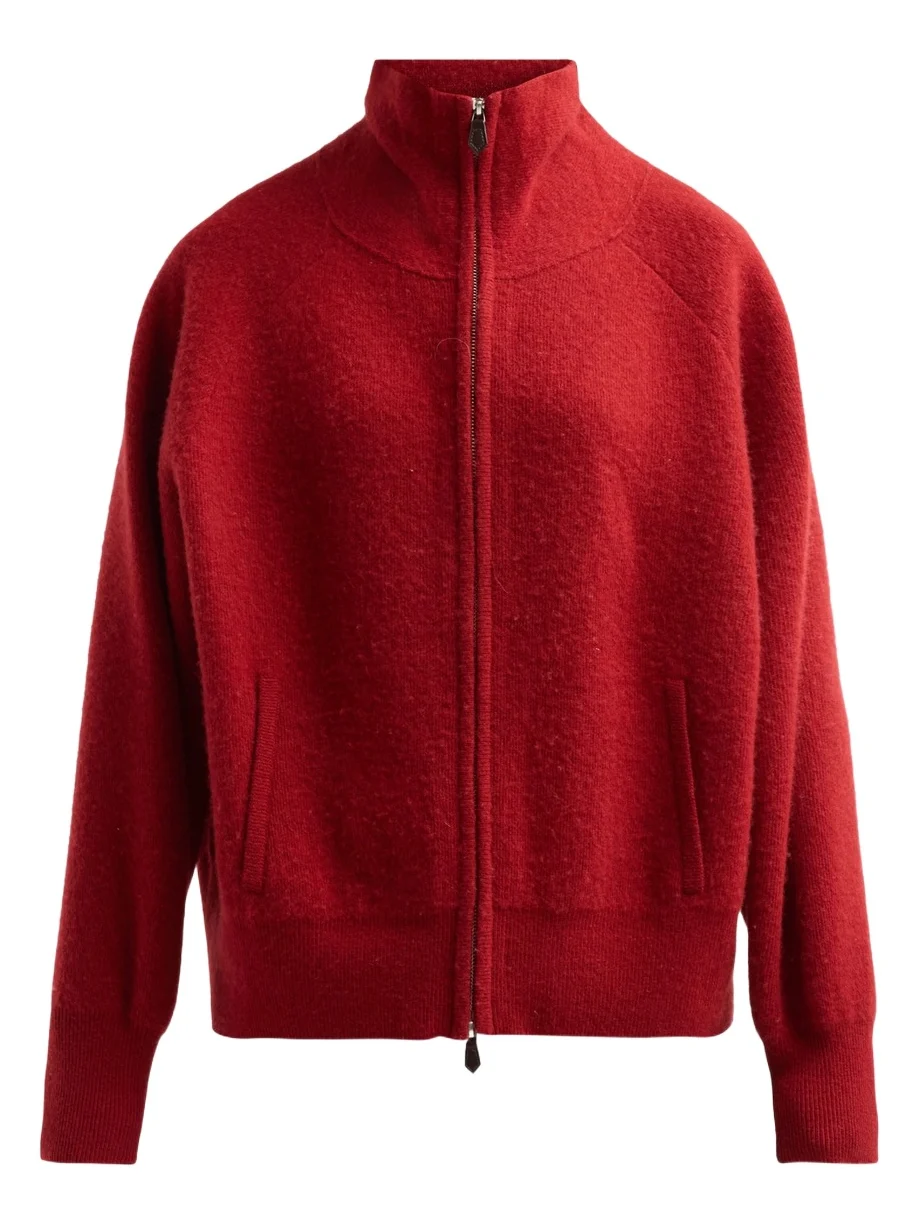 Women's Felted Wool-Cashmere Zip-Front Jacket Women's Felted Wool-Cashmere Zip-Front Jacket
