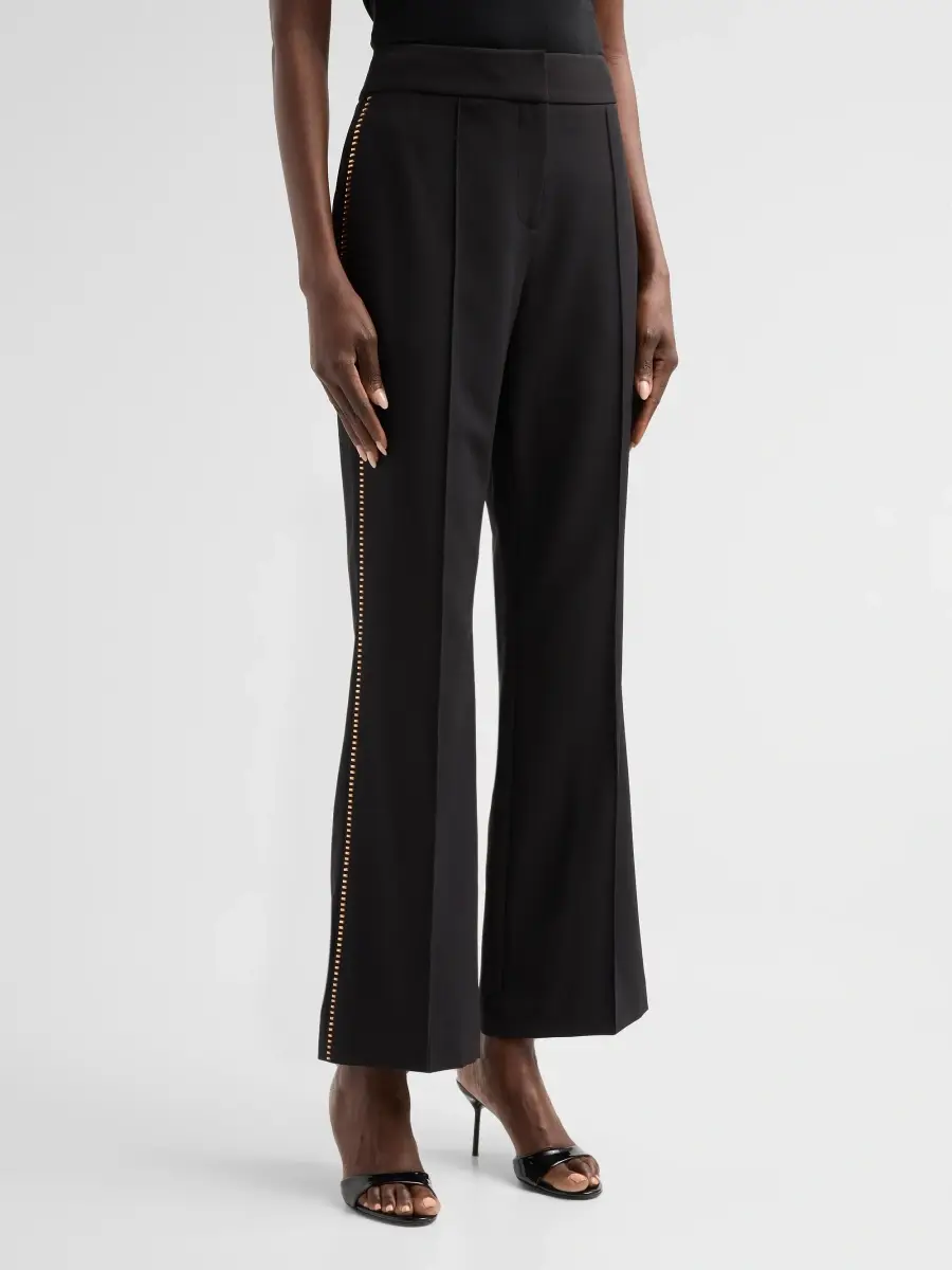 Elie Tahari Women's Margaret Embellished-Trim Trousers | Thumbnail 4