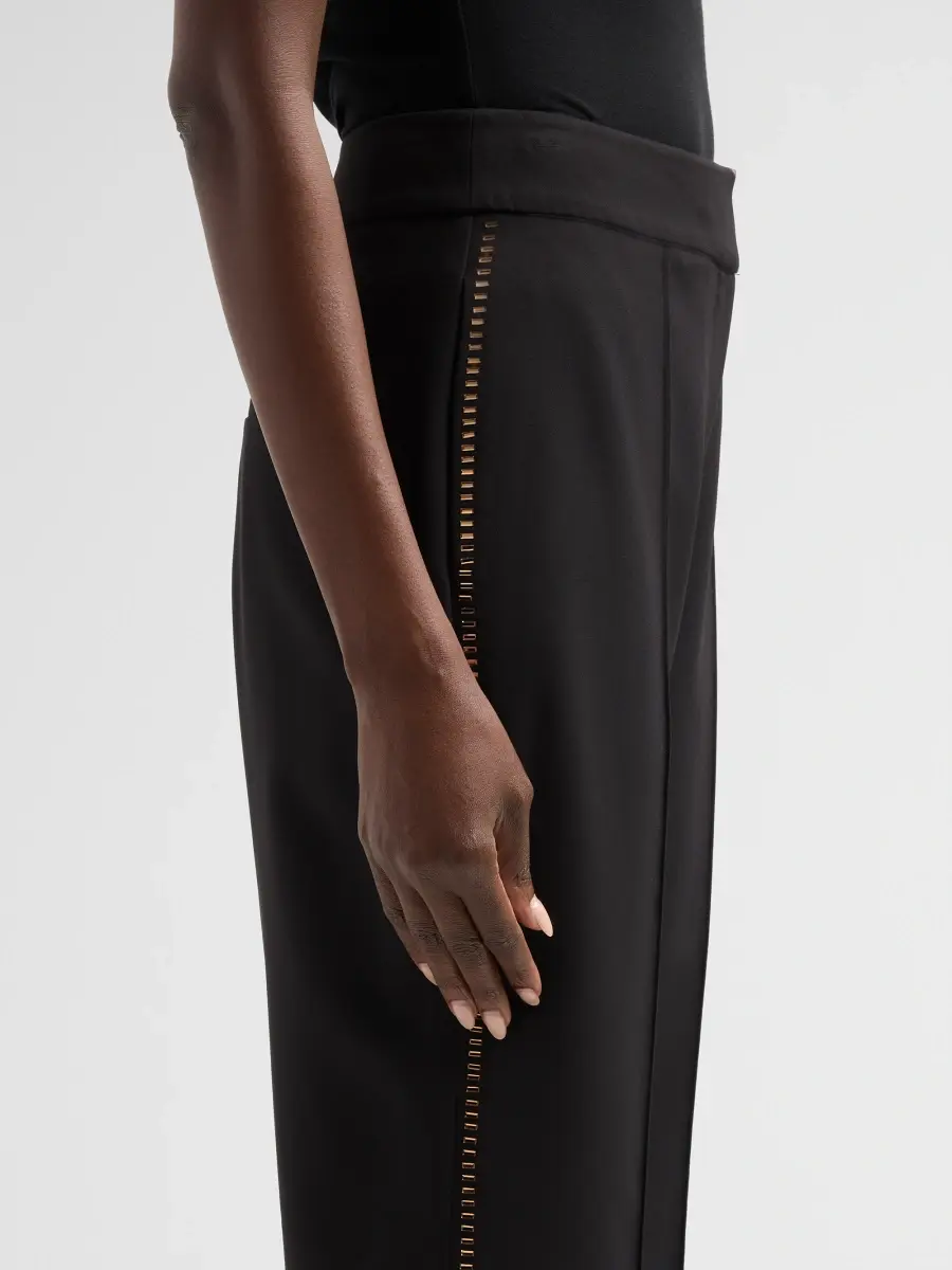 Elie Tahari Women's Margaret Embellished-Trim Trousers | Thumbnail 5