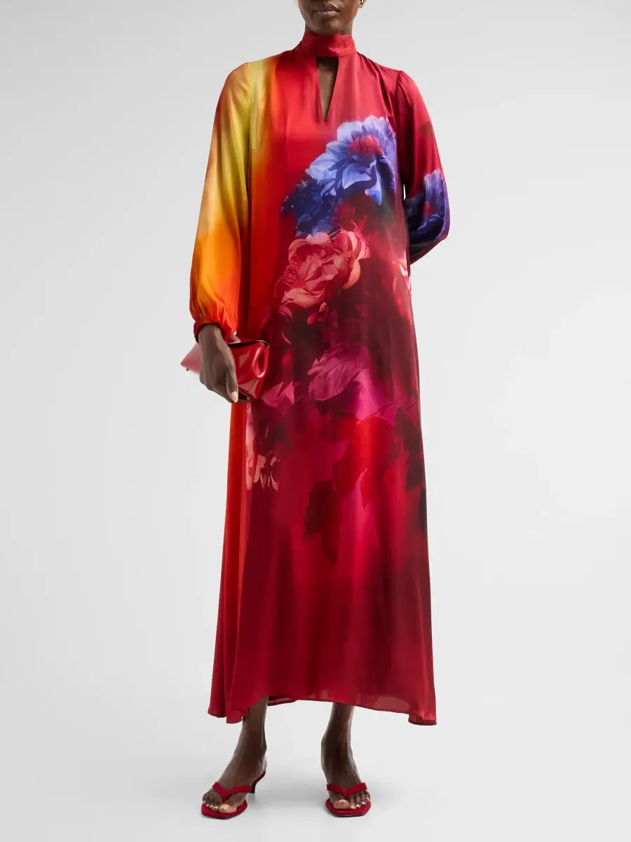 Elie Tahari Women's Alana Floral Silk-Blend Maxi Dress | Thumbnail 2 Elie Tahari Women's Alana Floral Silk-Blend Maxi Dress | Thumbnail 2