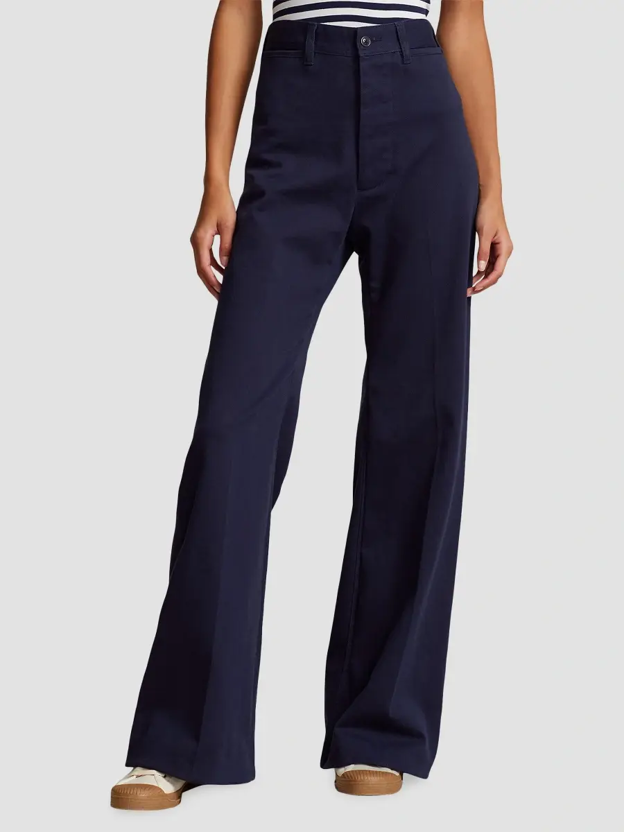 Polo Ralph Lauren Women's Wide-Leg Cotton-Blend Twill Pants | Thumbnail 3