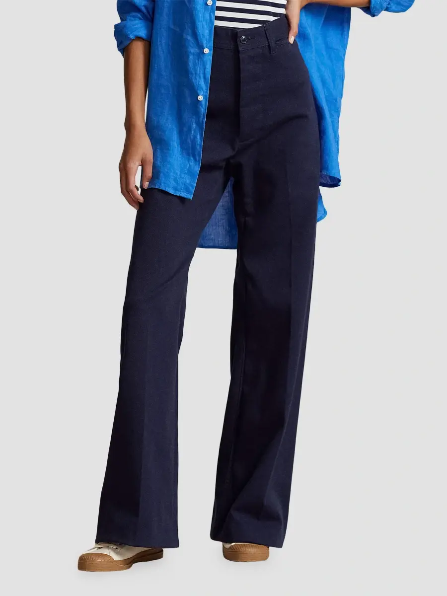 Polo Ralph Lauren Women's Wide-Leg Cotton-Blend Twill Pants | Thumbnail 5