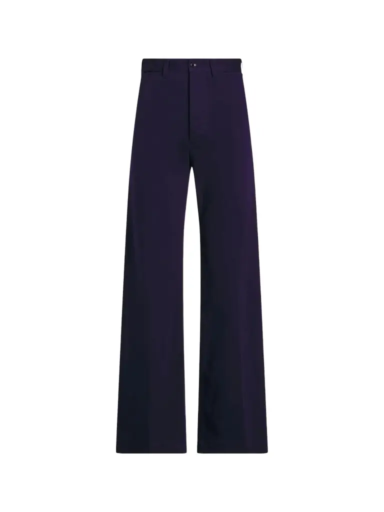 Women's Wide-Leg Cotton-Blend Twill Pants Women's Wide-Leg Cotton-Blend Twill Pants